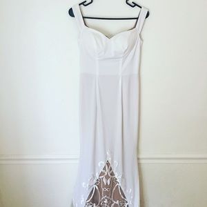 White gown with train
